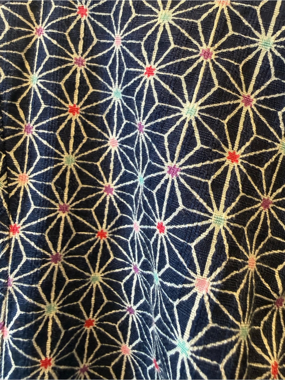 Antoine & Lili Paris 100% Cotton Wrap Blouse Navy Funky Geometric Print Size S - Picture 5 of 8